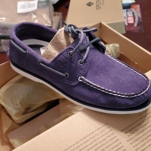 Timberland 2 eye boat shoes 9.5m. Purple